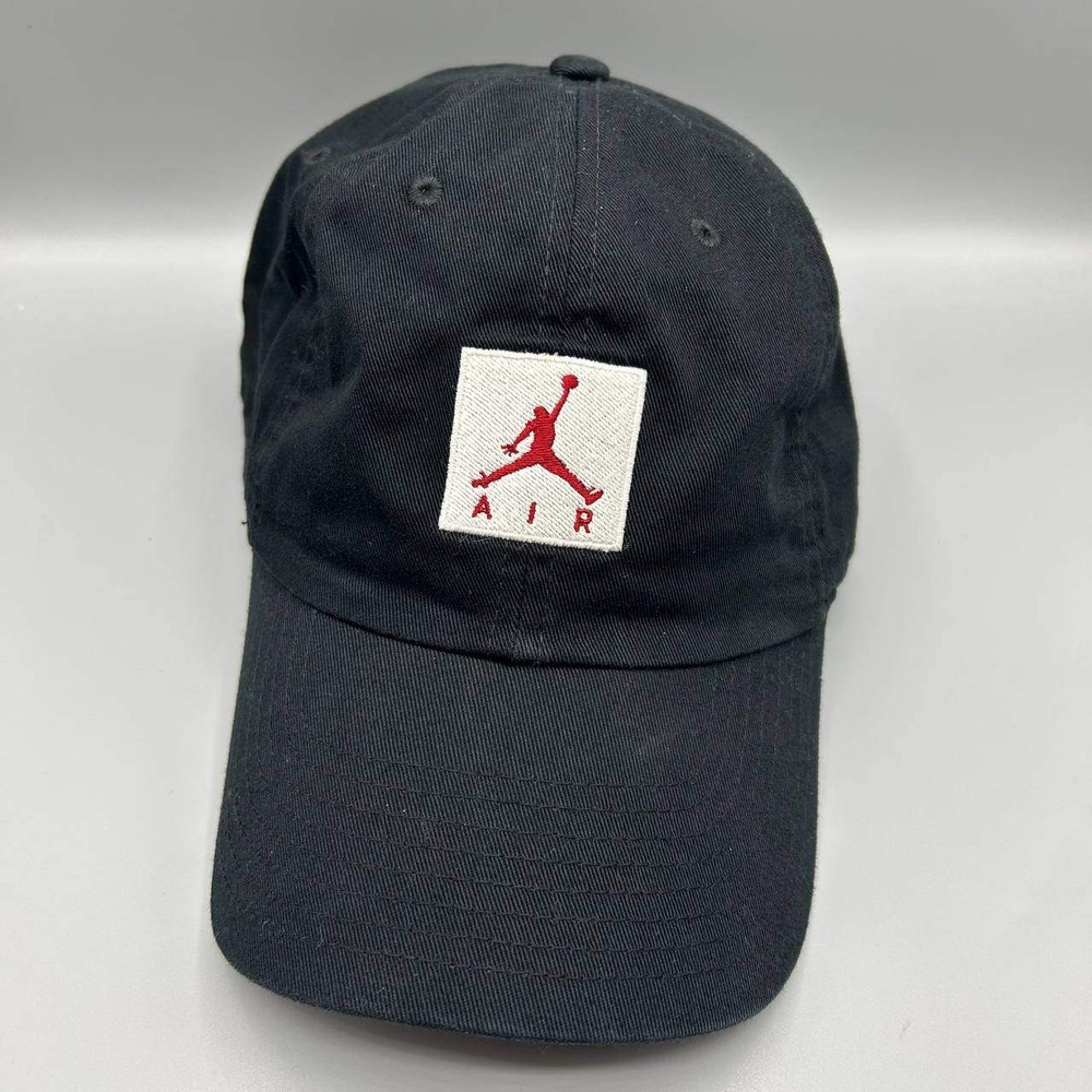 Air Jordan Hat Men Black Red Embroidered Jumpman Strap‎ Back Cap Cotton